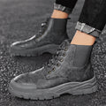 All-match Martin Boots Solid Color Casual Men's Shoes Black New