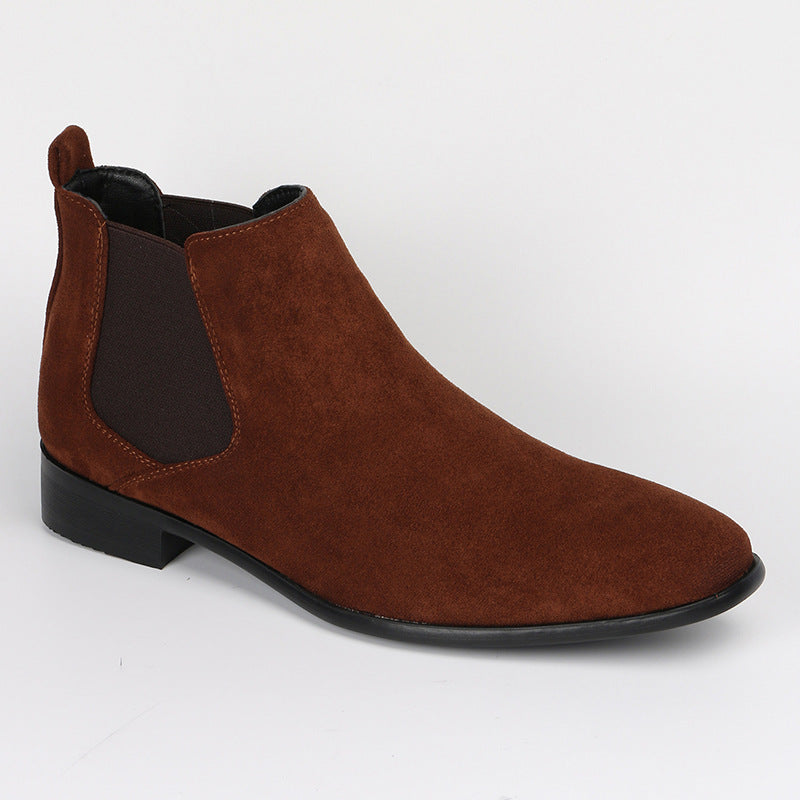 Men's Square Toe Men's Shoes All-match Fashion Men's Short Boots