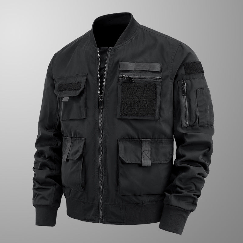 Pilot Jacket Men's Multi-bag Coat Shell Jacket