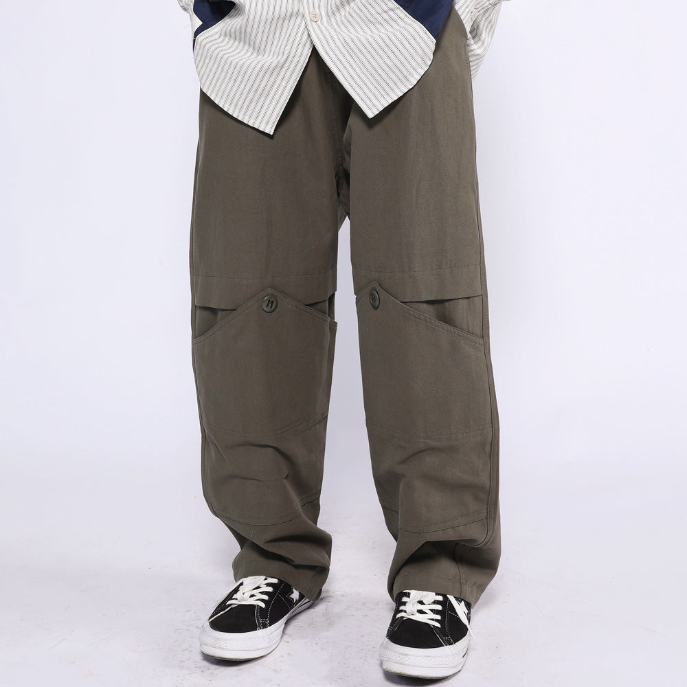 Wide Leg Pants Men's European And American Trendy Brand Canvas Casual Pants