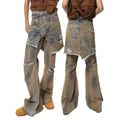 American Street Loose Hole Bootcut Pants