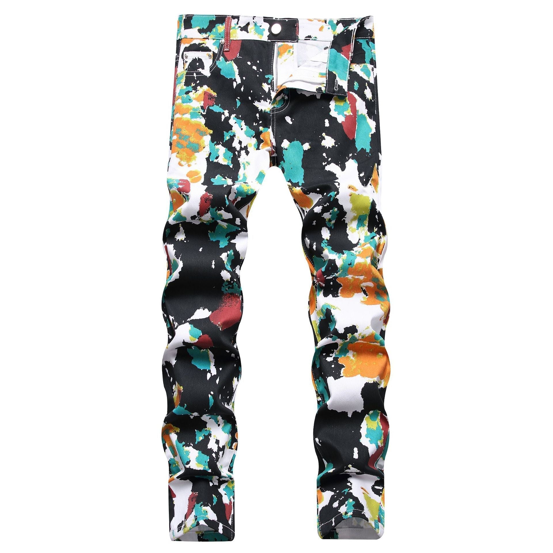 Alternative-style Trendy Stretch Slim-fit Jeans For Men