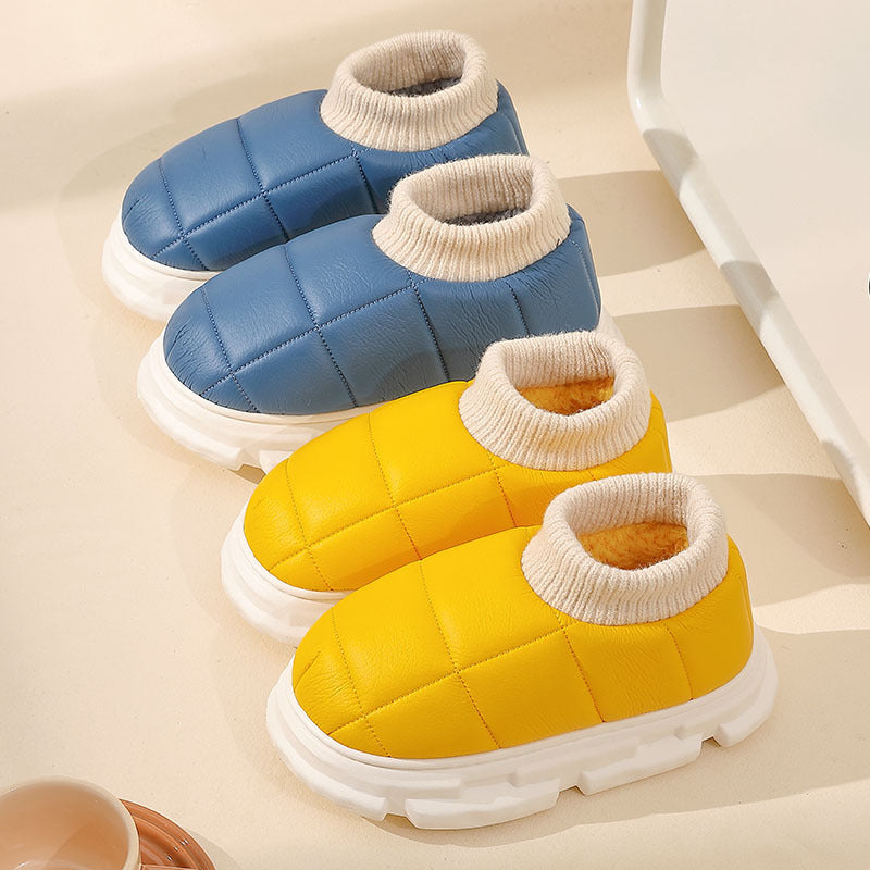 Poop Feeling Cotton Slippers Female Winter Indoor Home Non-slip