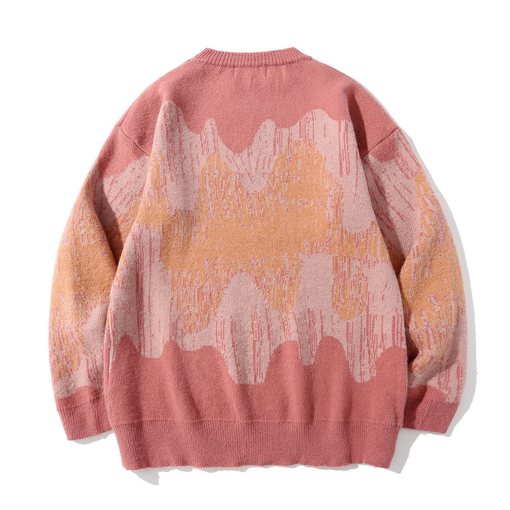 Street Fashion Retro Casual Long Sleeve Pullover Sweater