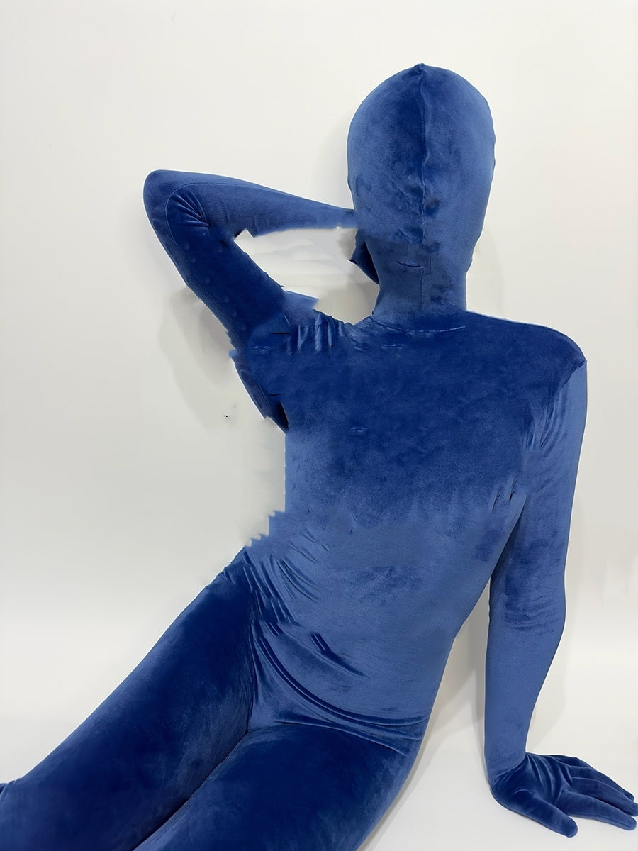Blue Tight Stretch Short Plush Tights