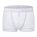 Hollow-out Boxer Transparent Four-corner Low Waisted Shorts