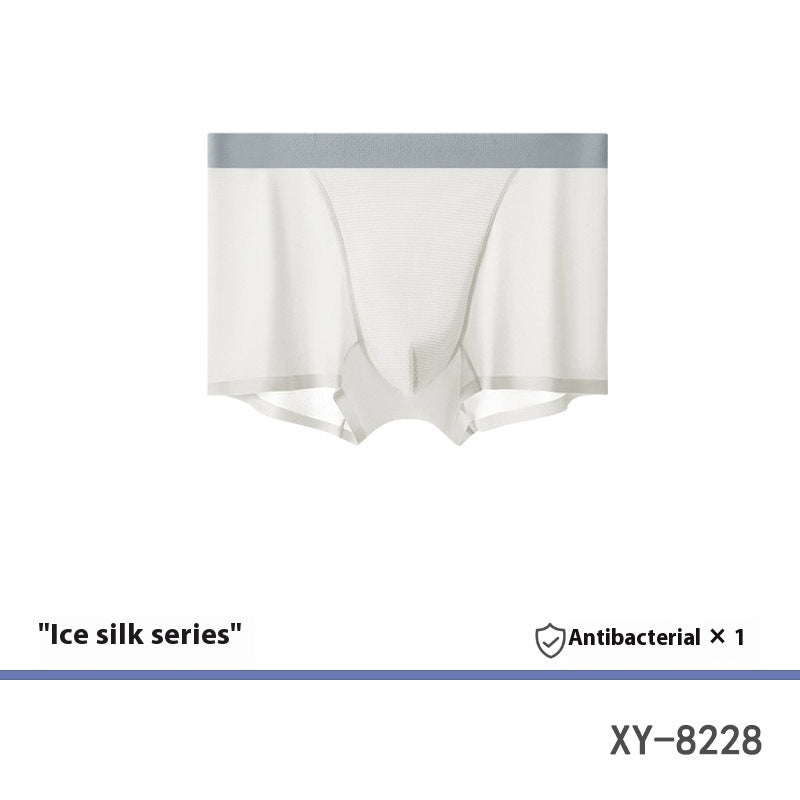 Men's Underwear Summer Ice Silk Ultra-thin Large V-shaped Mesh Breathable