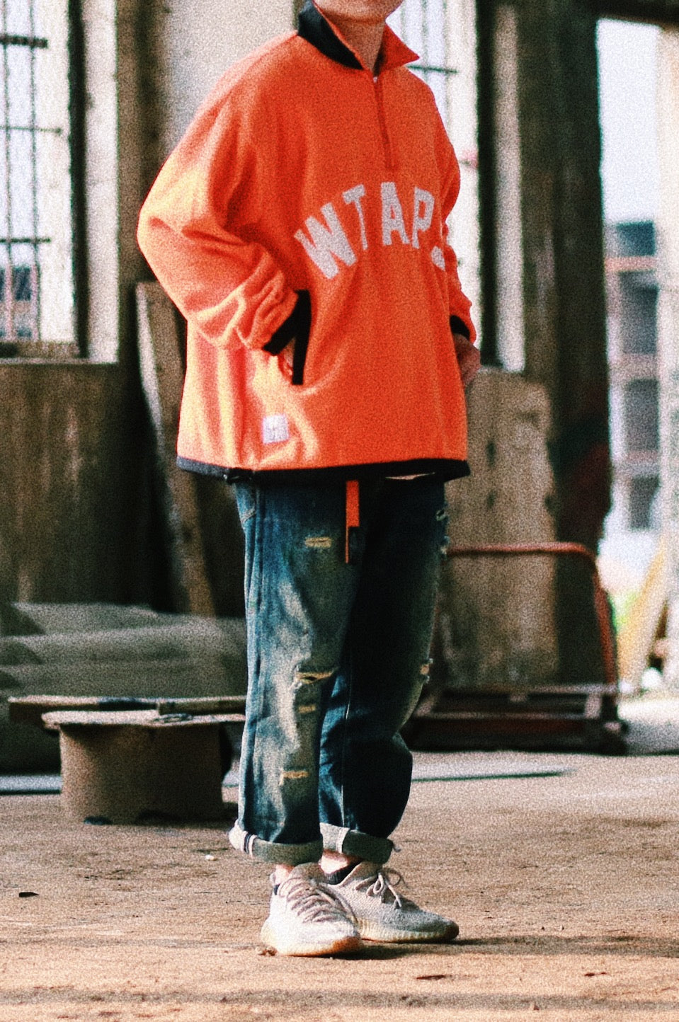 Thick loose short fleece sweater