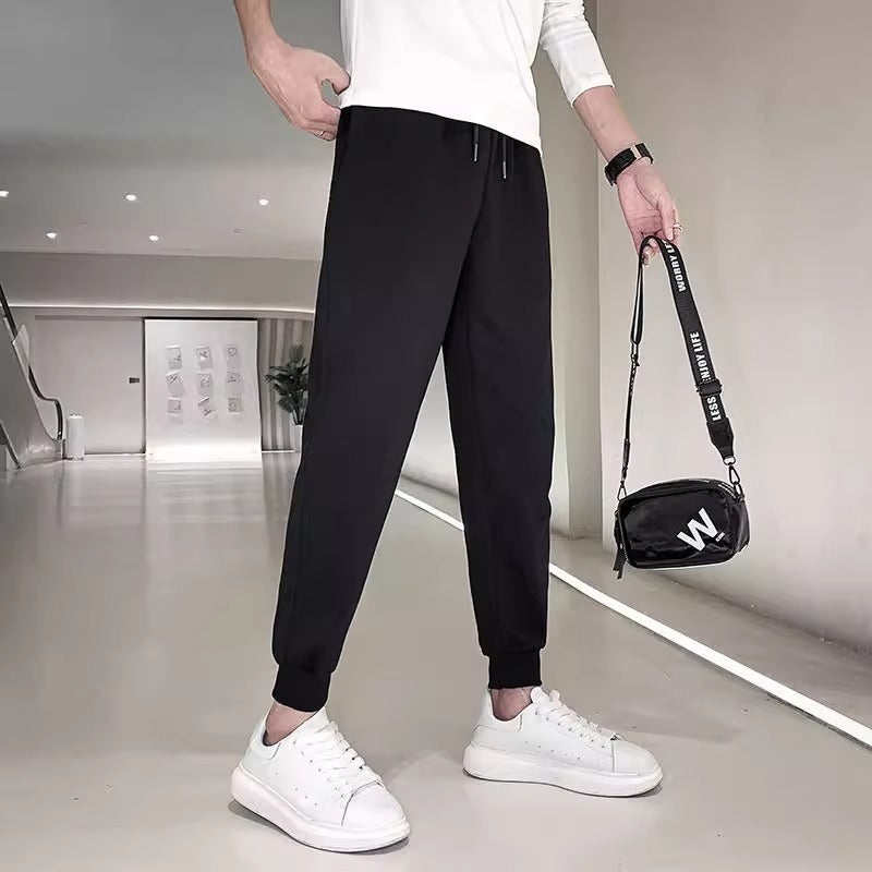 Versatile Sports Pants Ankle-tied Sweatpants Male