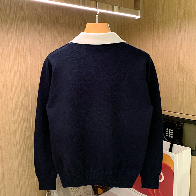 European And American Polo Long Sleeve sweater