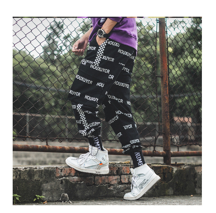 Letter Print Men's Growth Fashion And Comfort Pants