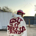 Autumn And Winter Letter Printed Hoodie