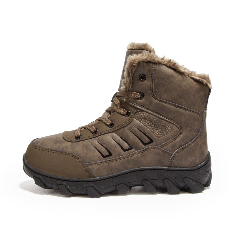 Outdoor Men's Warm Thick High-top Cotton Shoes