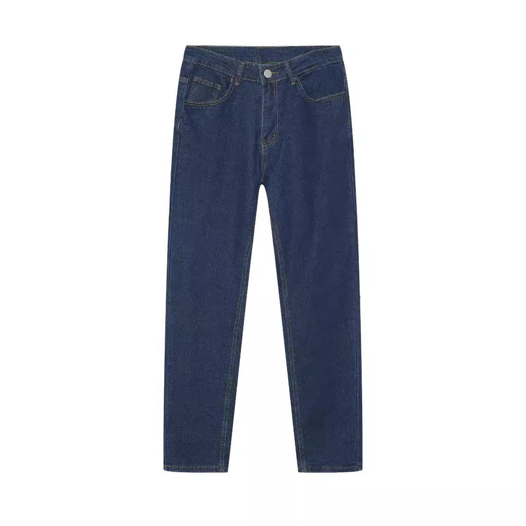 Stretch Denim Men's Pants Skinny Mid Waist