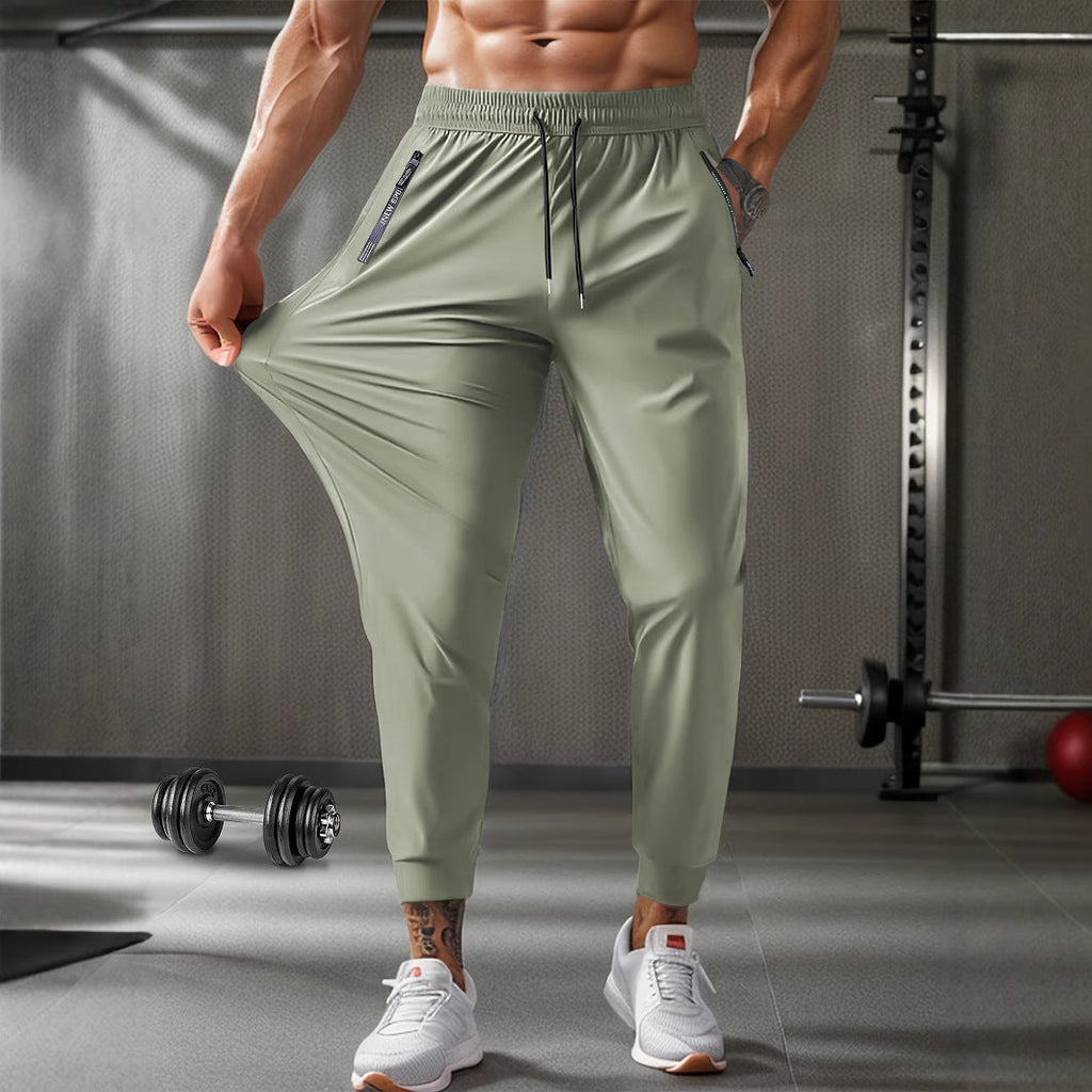 Men's Summer Nylon Ice Silk Trousers Thin Breathable