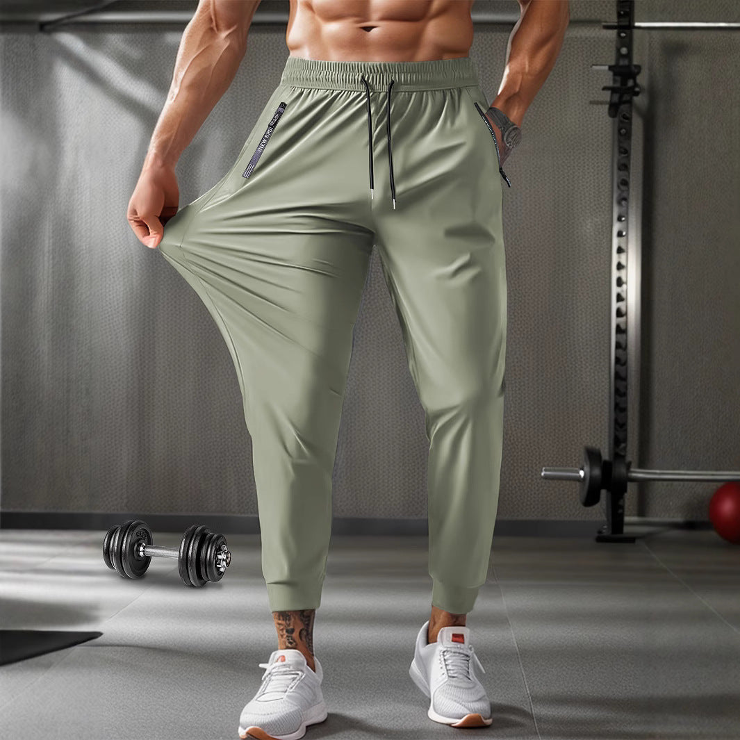 Men's Summer Nylon Ice Silk Trousers Thin Breathable