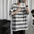 Couple Cotton Striped Short Sleeves tshirt