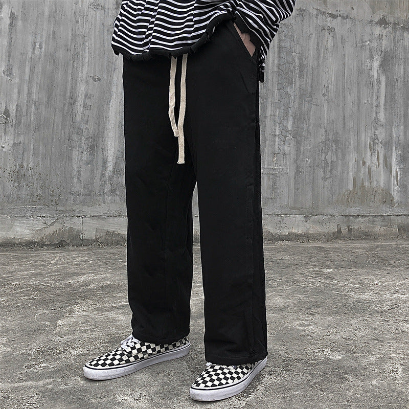 Loose Straight Trousers Retro Wide Leg Pants