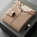 Men's Hooded Loose Casual Knitted Wool Sweater Cardigan Coat