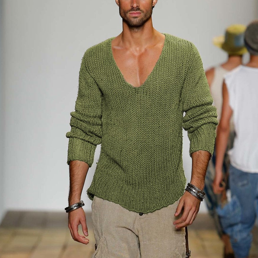 Autumn And Winter Men's Pullover Knitted Sweater