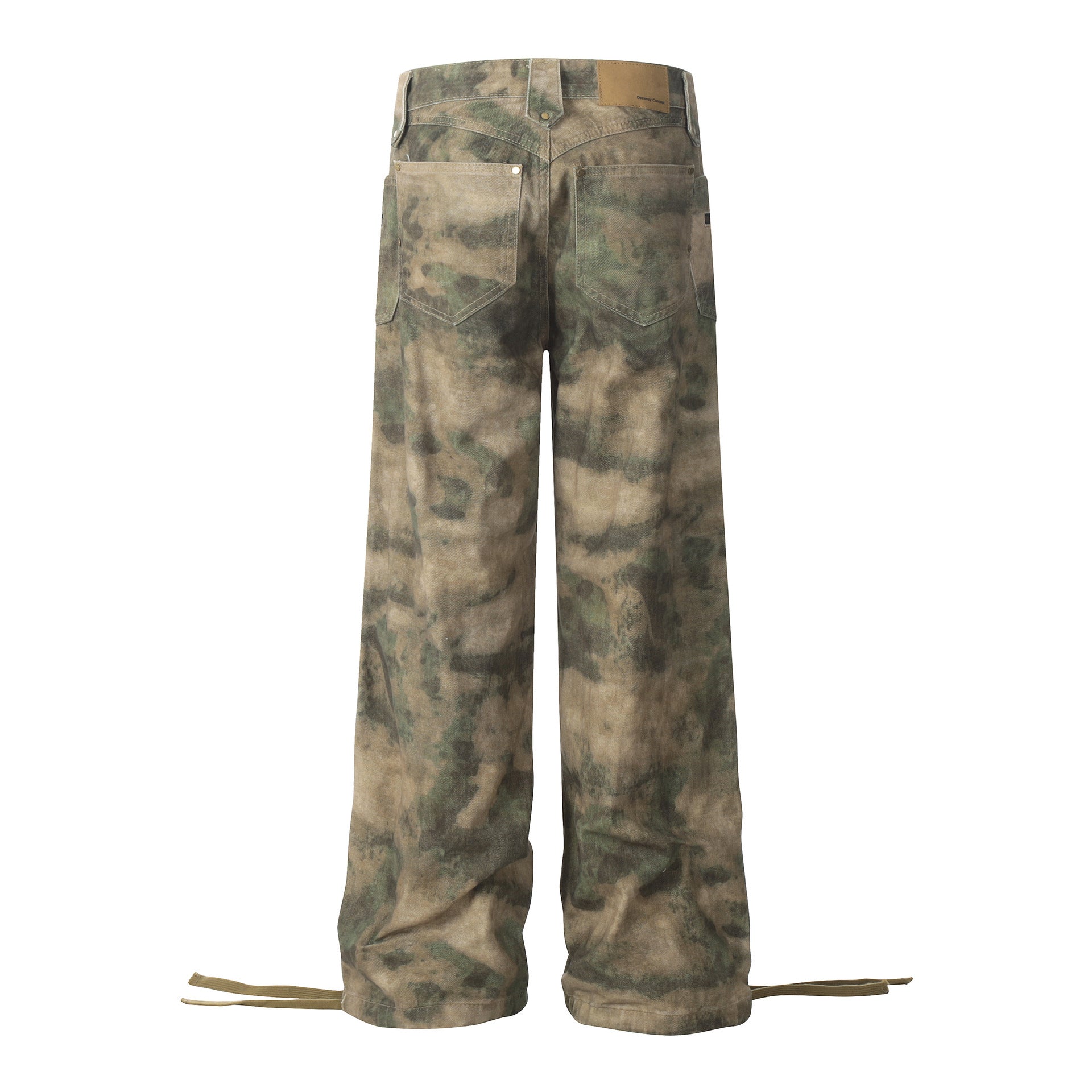 Retro Camouflage Loose Cross-leg Jeans