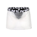 Men's Two PVC Mini Skirt Pants Sexy Transparent Side Open