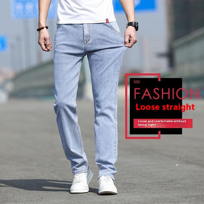 Autumn Smoky Gray Jeans Men's Trendy All-matching