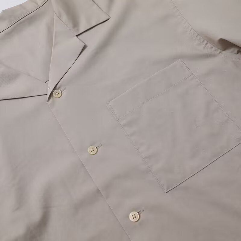 Men's And Women's Open Collar Solid Color Shirt