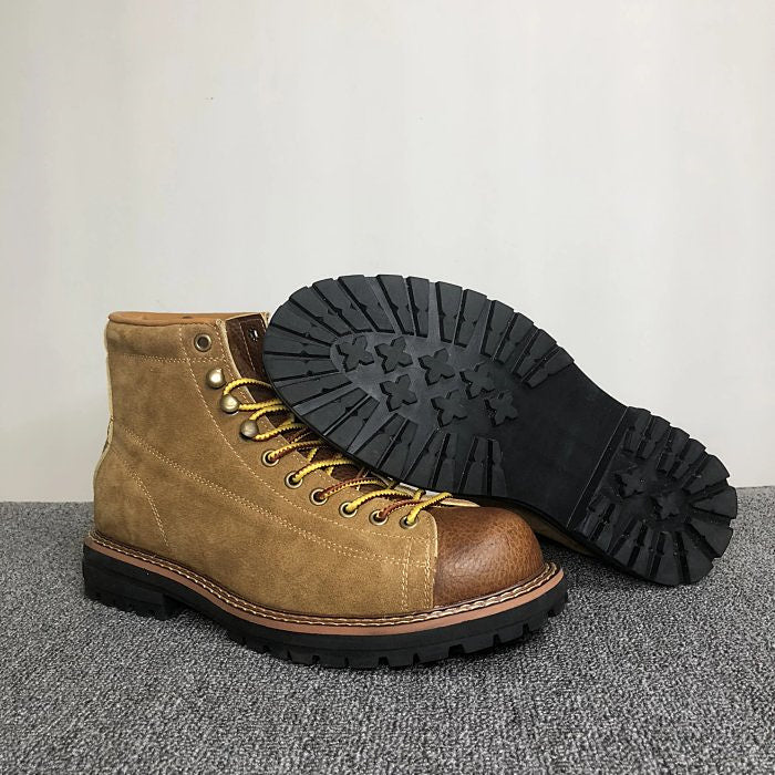 Autumn And Winter Men's Round Toe Fashion Casual Leather Shoes Martin Boots