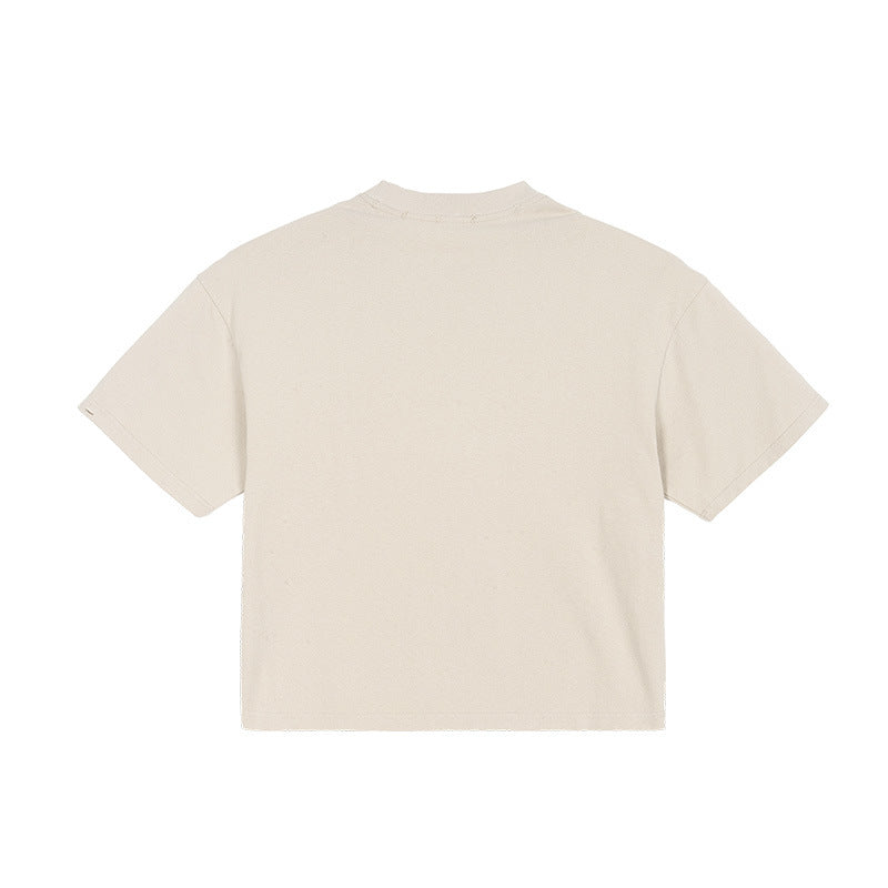 Men's Retro Worn Pure Color Cotton Short Sleeve
