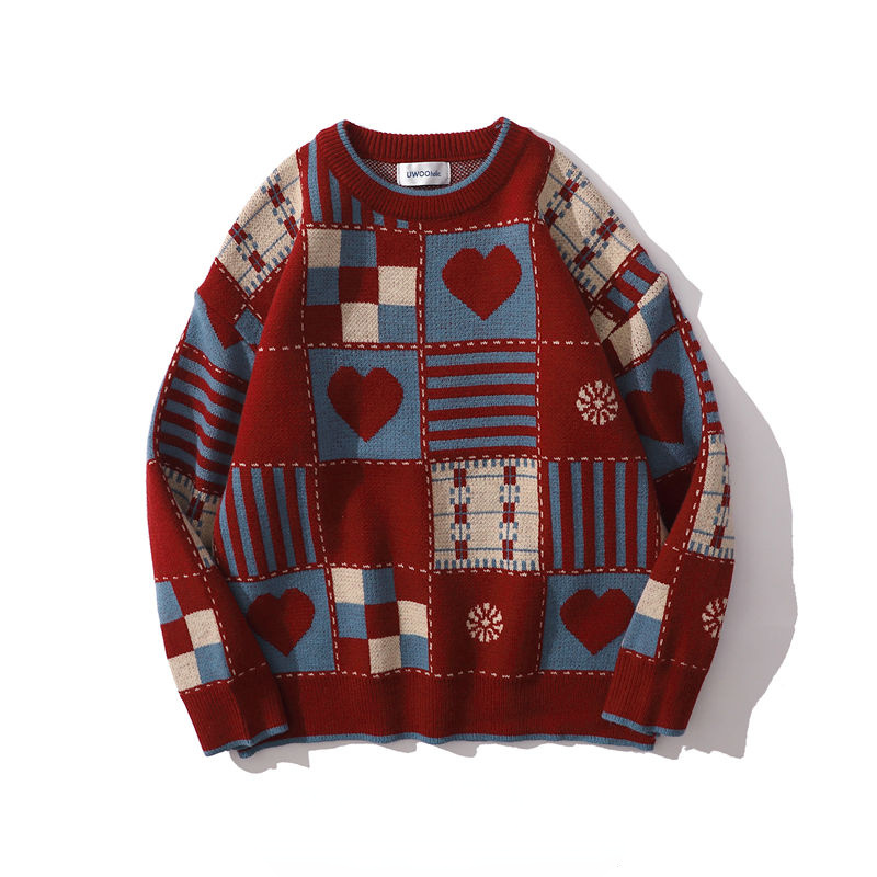 Niche Couple American Retro Loose Long-sleeved Sweater