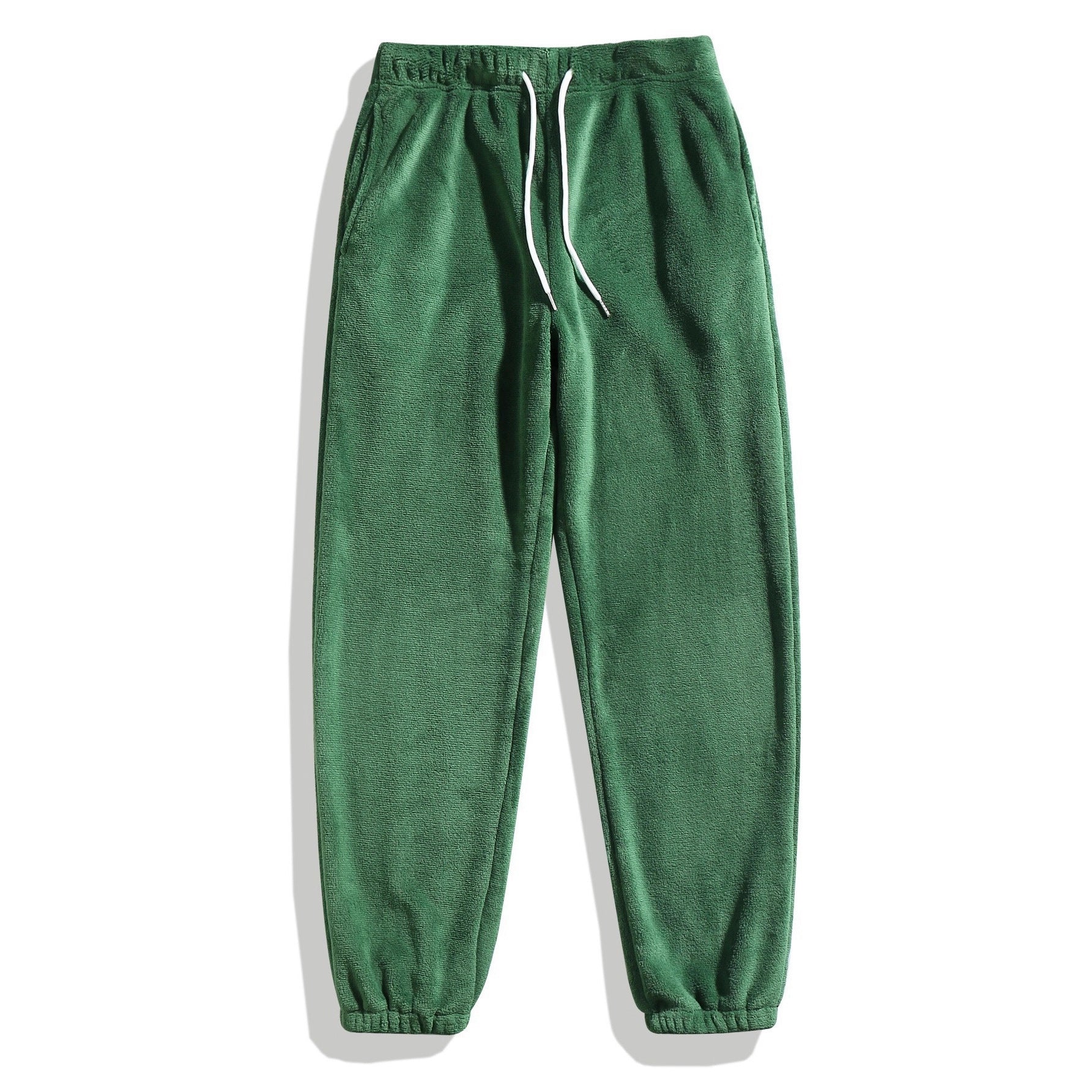 Casual And Fashionable Coral Fleece Drawstring Pants