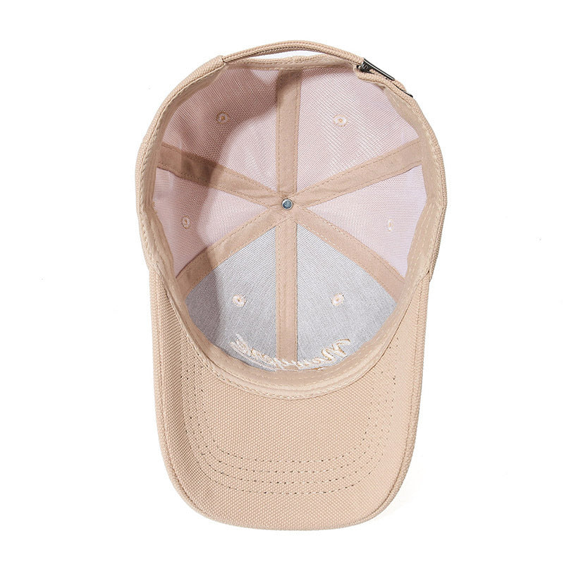 Hard Crown Baseball Cap Men's And Women's Embroidered Letters