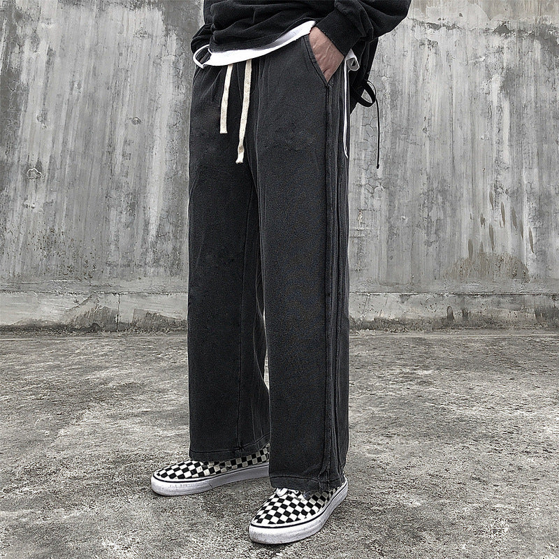 Loose Straight Trousers Retro Wide Leg Pants