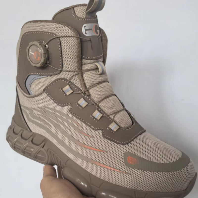 Men's Low-cut Summer Flying Woven Industrial Safety Shoes