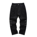 Dyed Breasted Stitching Jeans Men's High Street