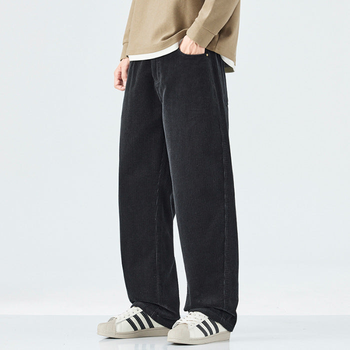 Corduroy Loose Straight Men's Casual Wide-leg Pants