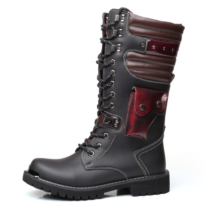 Men's High Boots Outdoor Plus Size Big Scalp Tooling