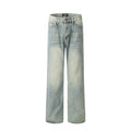 Retro Straight Jeans Men's Punk Distressed