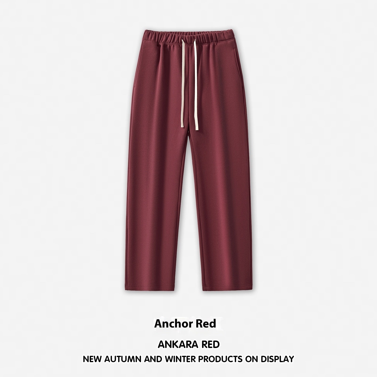 Men's Wide Leg Straight Dopamine Solid Color Sweatpants