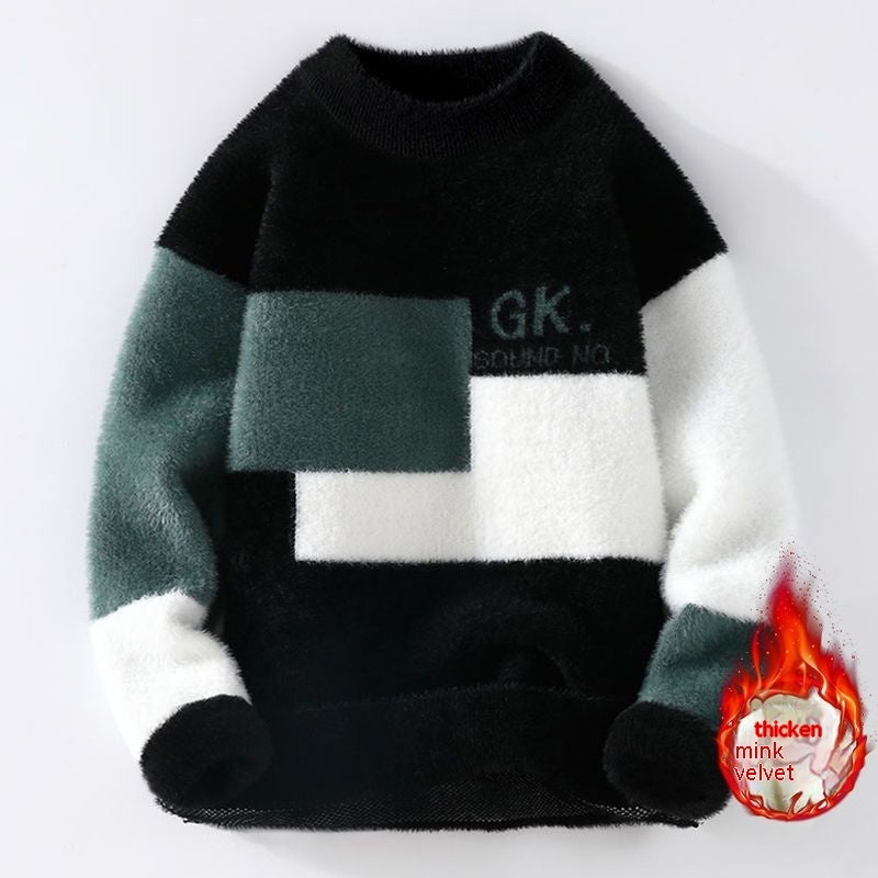 Mink Sweater Men's Warm Bottoming Shirt Trendy Sweater