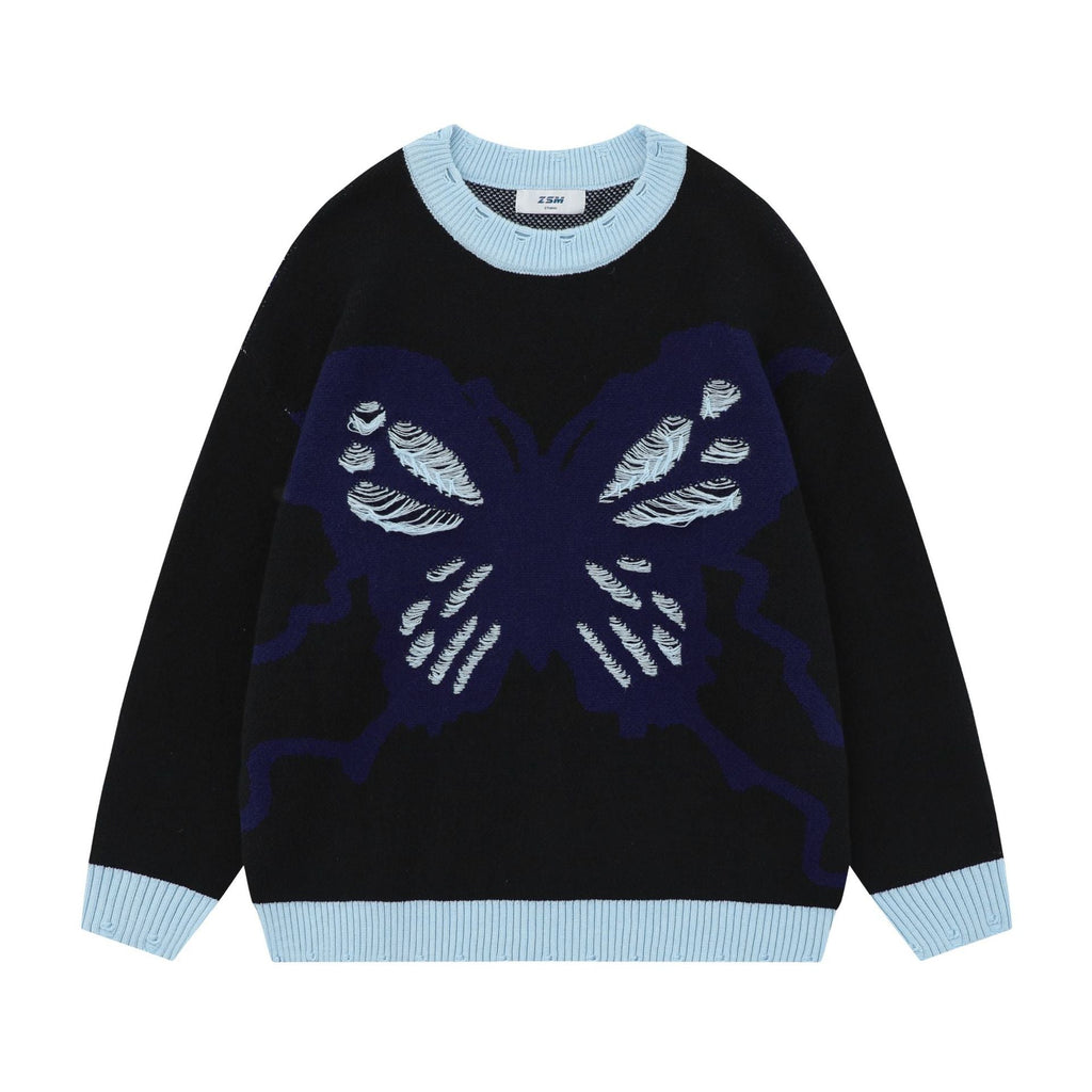 Loose Sweet Cute Jacquard Round Neck Knitted Sweater