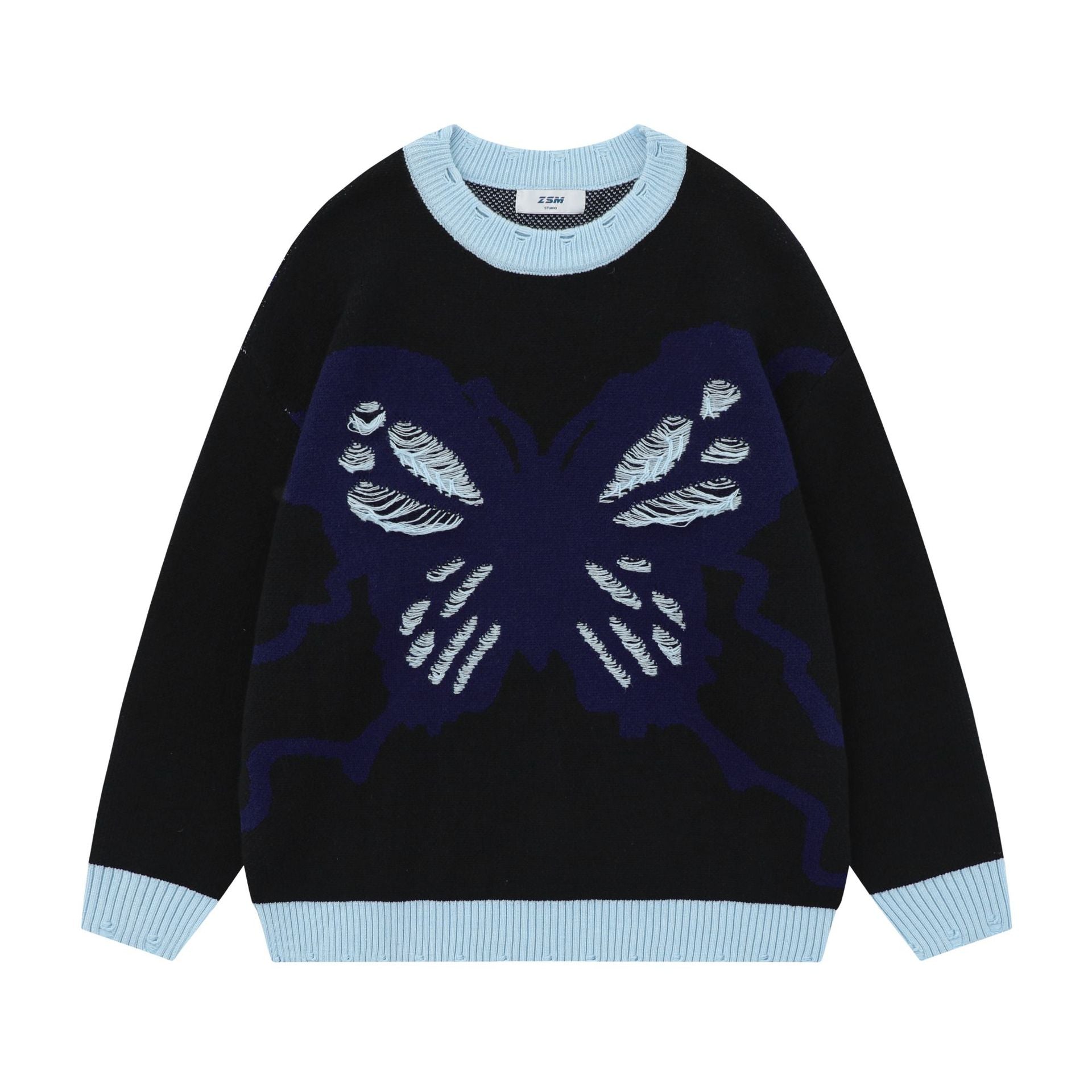 Loose Sweet Cute Jacquard Round Neck Knitted Sweater