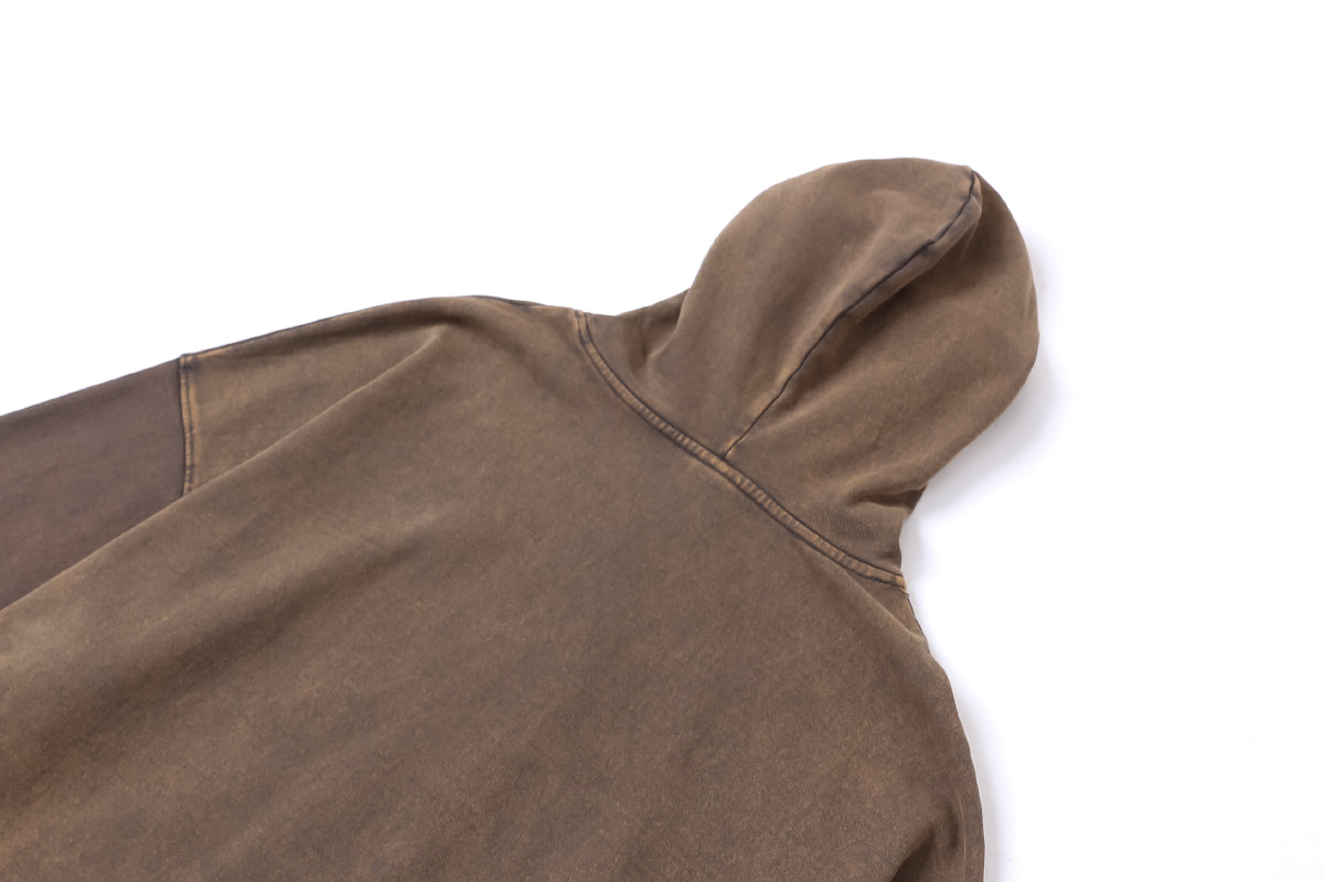Distressed Washed Hooded Sweater For Men