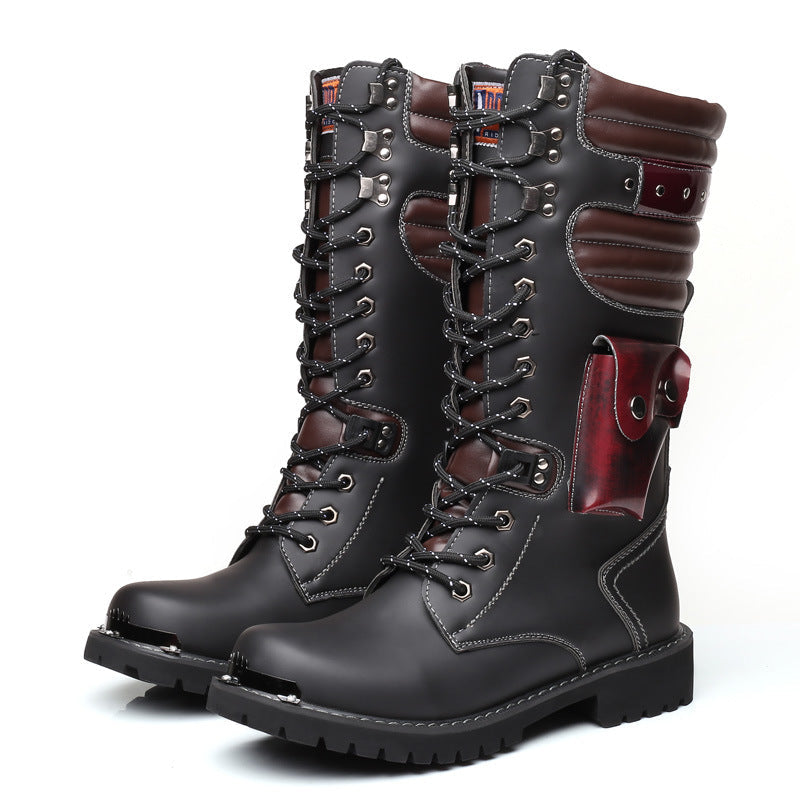 Men's High Boots Outdoor Plus Size Big Scalp Tooling