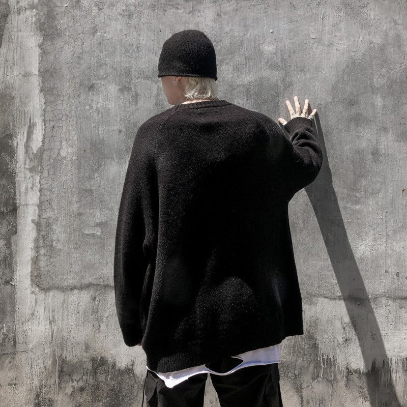 Autumn And Winter Thick Embroidered Hip-hop Long-sleeved Couple Sweater