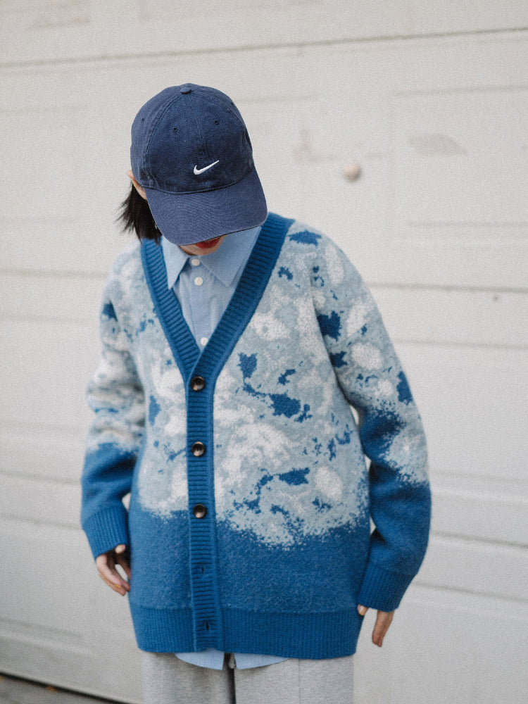Men's Loose Knitted Long Sleeve Jacket