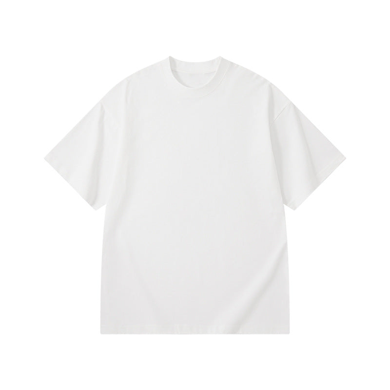 American Retro Heavy Combed Cotton Solid Color T-shirt