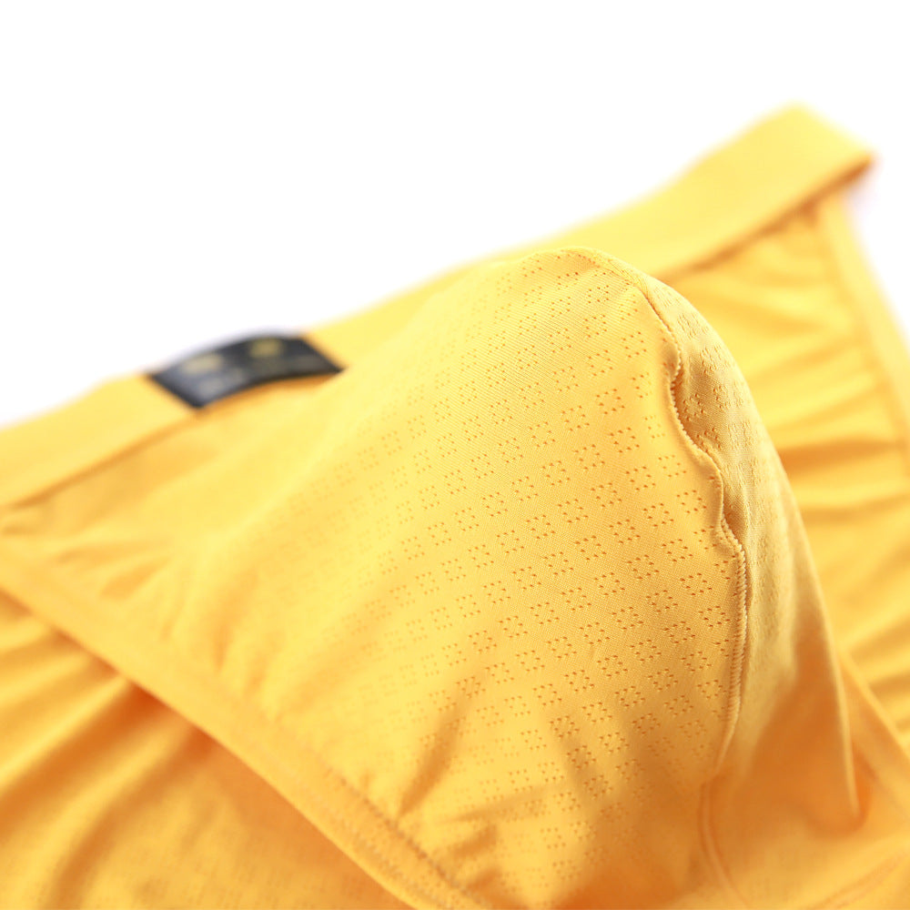 New Nylon Men's Underwear Solid Color Mid-waist Breathable Sexy Triangle