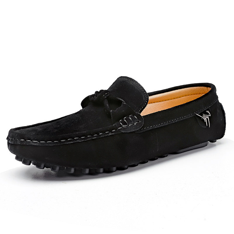 Low-top Slip-on Suede Leather Flat Bottom Oversized Shoes